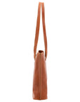 Borsa a spalla da donna 100% pelle 5573-Cognac I Fratelli