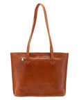 Borsa a spalla da donna 100% pelle 5573-Cognac I Fratelli