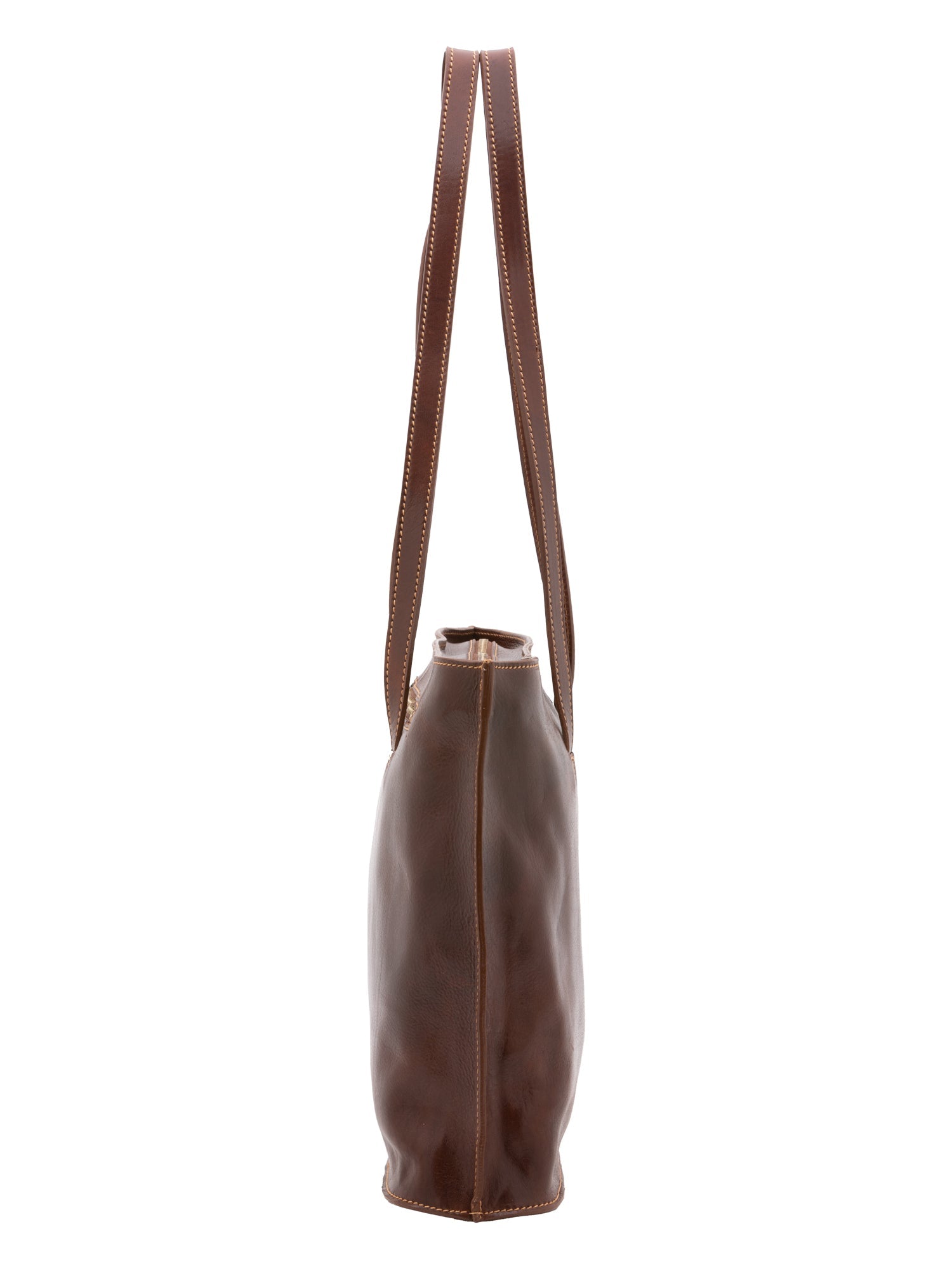 Borsa a spalla da donna 100% pelle 5573-Marrone I Fratelli