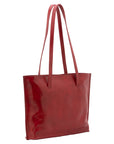 Borsa a spalla da donna 100% pelle 5573-Rosso I Fratelli