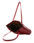 Borsa a spalla da donna 100% pelle 5573-Rosso I Fratelli