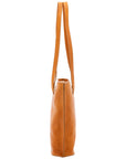 Borsa a spalla da donna 100% pelle 5573-Senape I Fratelli