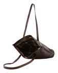 Borsa a spalla da donna 100% pelle 5573-Tmoro I Fratelli