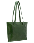 Borsa a spalla da donna 100% pelle 5573-Verde I Fratelli