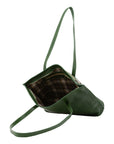 Borsa a spalla da donna 100% pelle 5573-Verde I Fratelli