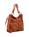 Borsa a spalla da donna Vera pelle 5574-Cognac I Fratelli