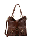 Borsa a spalla da donna Vera pelle 5574-Marrone I Fratelli
