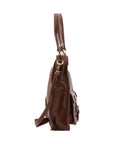 Borsa a spalla da donna Vera pelle 5574-Marrone I Fratelli