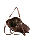 Borsa a spalla da donna Vera pelle 5574-Marrone I Fratelli