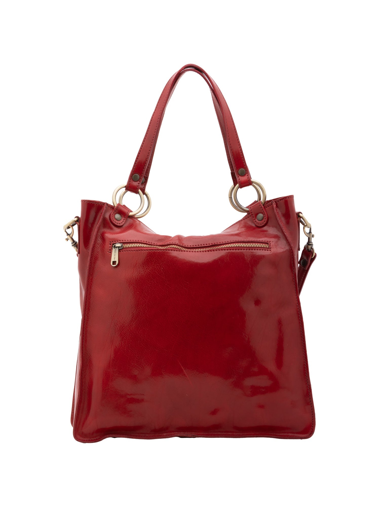 Borsa a spalla da donna Vera pelle 5574-Rosso I Fratelli