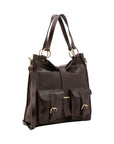 Borsa a spalla da donna Vera pelle 5574-Tmoro I Fratelli