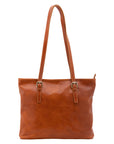 Borsa a spalla da donna 100% vera pelle 5576-Cognac I Fratelli
