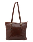 Borsa a spalla da donna 100% vera pelle 5576-Marrone I Fratelli