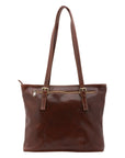 Borsa a spalla da donna 100% vera pelle 5576-Marrone I Fratelli