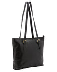 Borsa a spalla da donna 100% vera pelle 5576-Nero I Fratelli