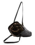 Borsa a spalla da donna 100% vera pelle 5576-Nero I Fratelli