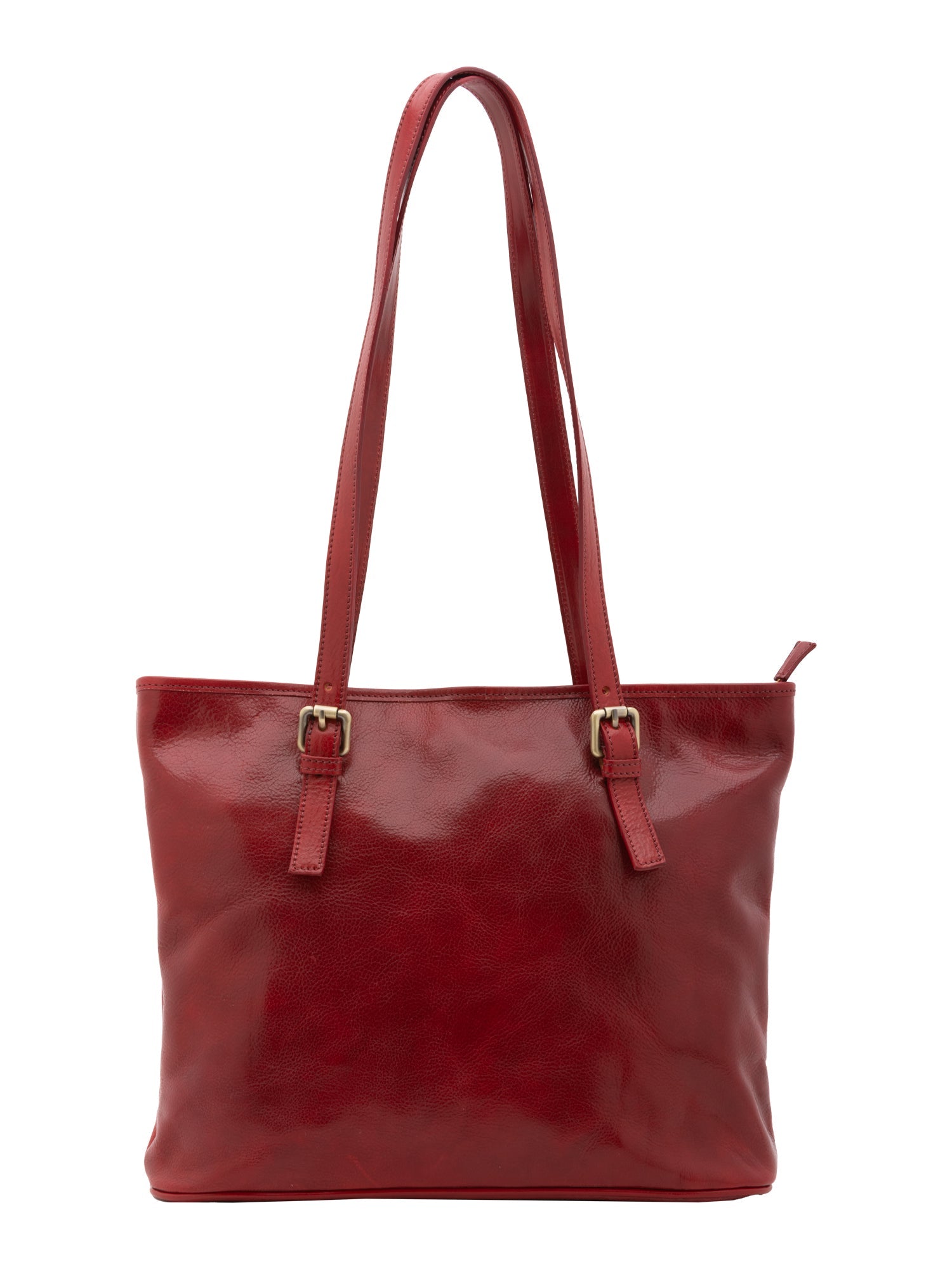 Borsa a spalla da donna 100% vera pelle 5576-Rosso I Fratelli