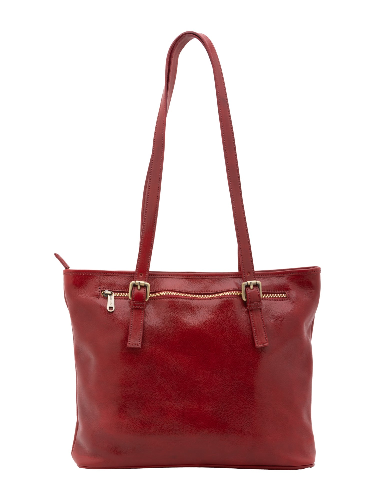 Borsa a spalla da donna 100% vera pelle 5576-Rosso I Fratelli