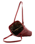 Borsa a spalla da donna 100% vera pelle 5576-Rosso I Fratelli