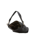 Borsa a spalla da donna 100% pelle 5578-Nero I Fratelli