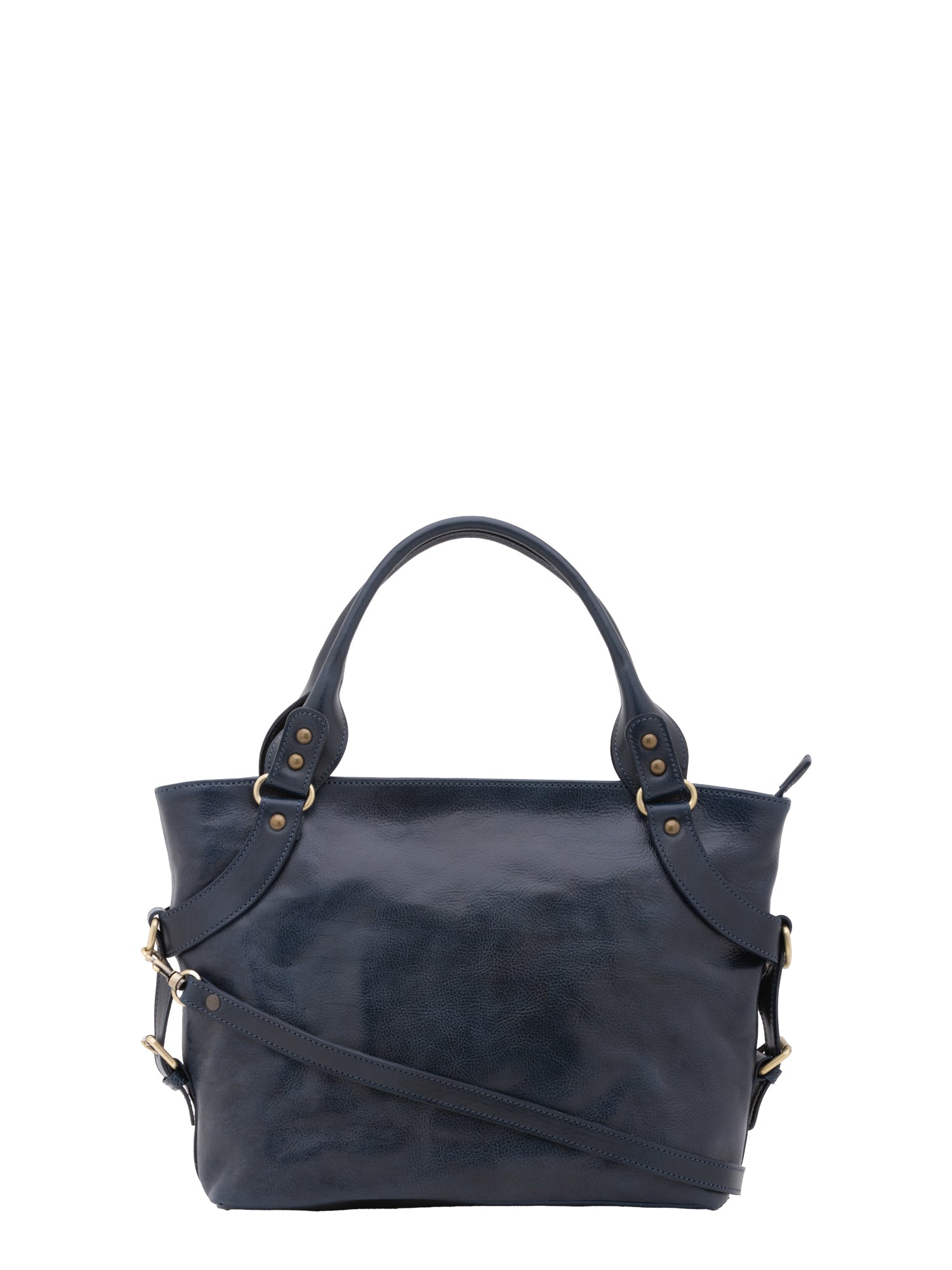 Borsa a mano da donna 100% pelle 5579-Blu I Fratelli