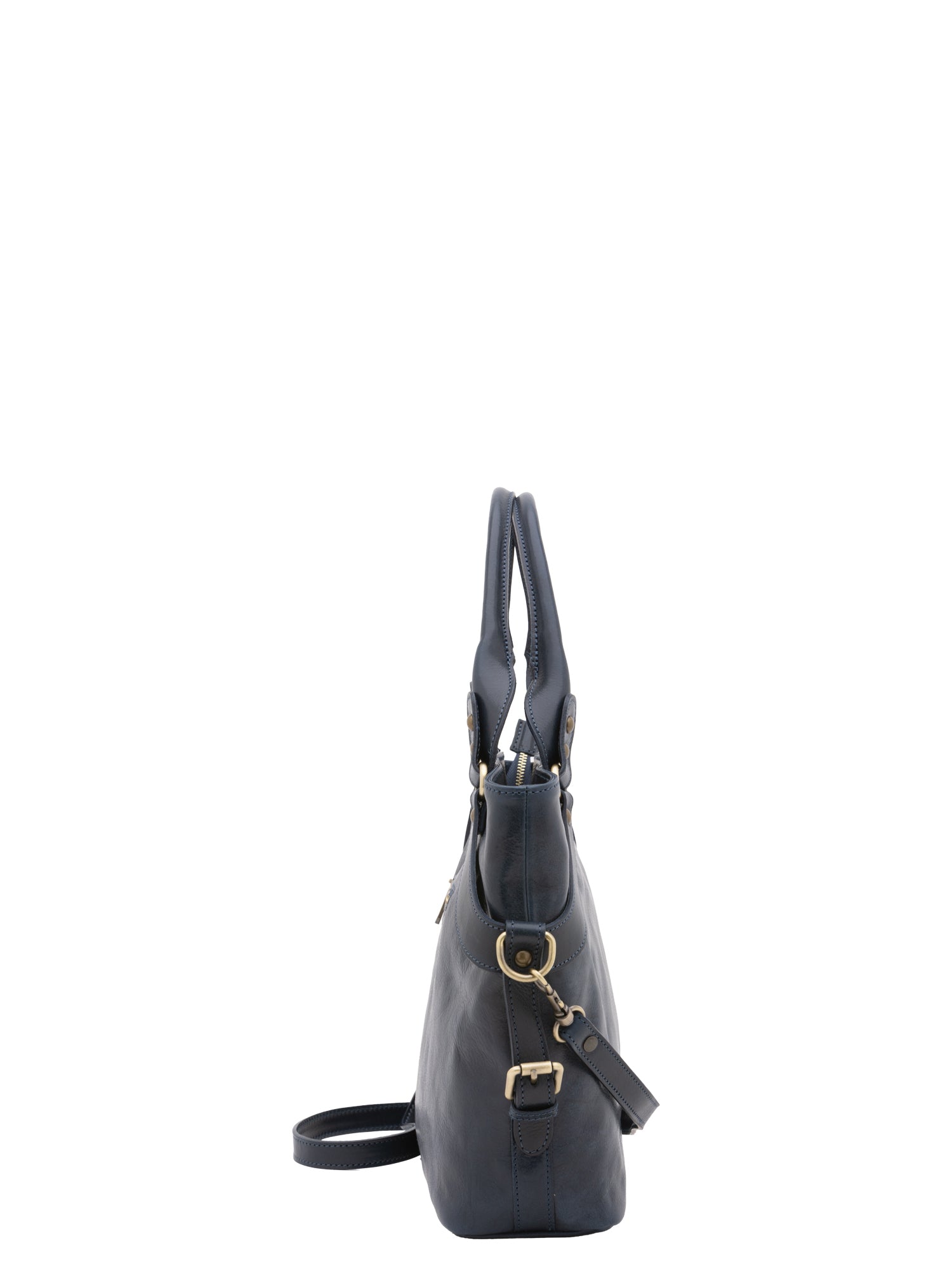 Borsa a mano da donna 100% pelle 5579-Blu I Fratelli