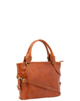 Borsa a mano da donna 100% pelle 5579-Cognac I Fratelli