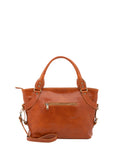 Borsa a mano da donna 100% pelle 5579-Cognac I Fratelli