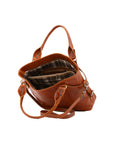 Borsa a mano da donna 100% pelle 5579-Cognac I Fratelli