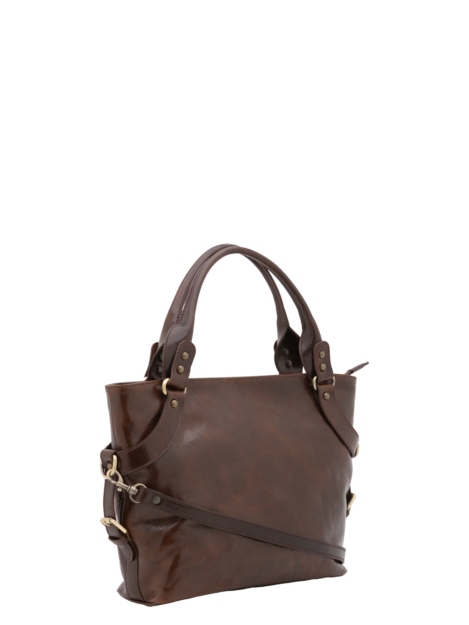 Borsa a mano da donna 100% pelle 5579-Tmoro I Fratelli