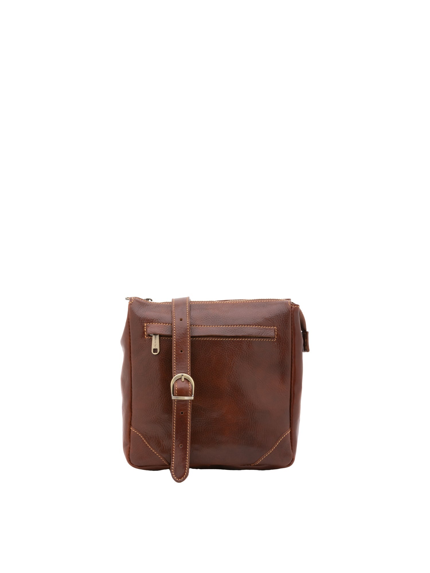 Borsa a tracolla uomo in vera pelle 100% pelle 5582-Marrone I Fratelli