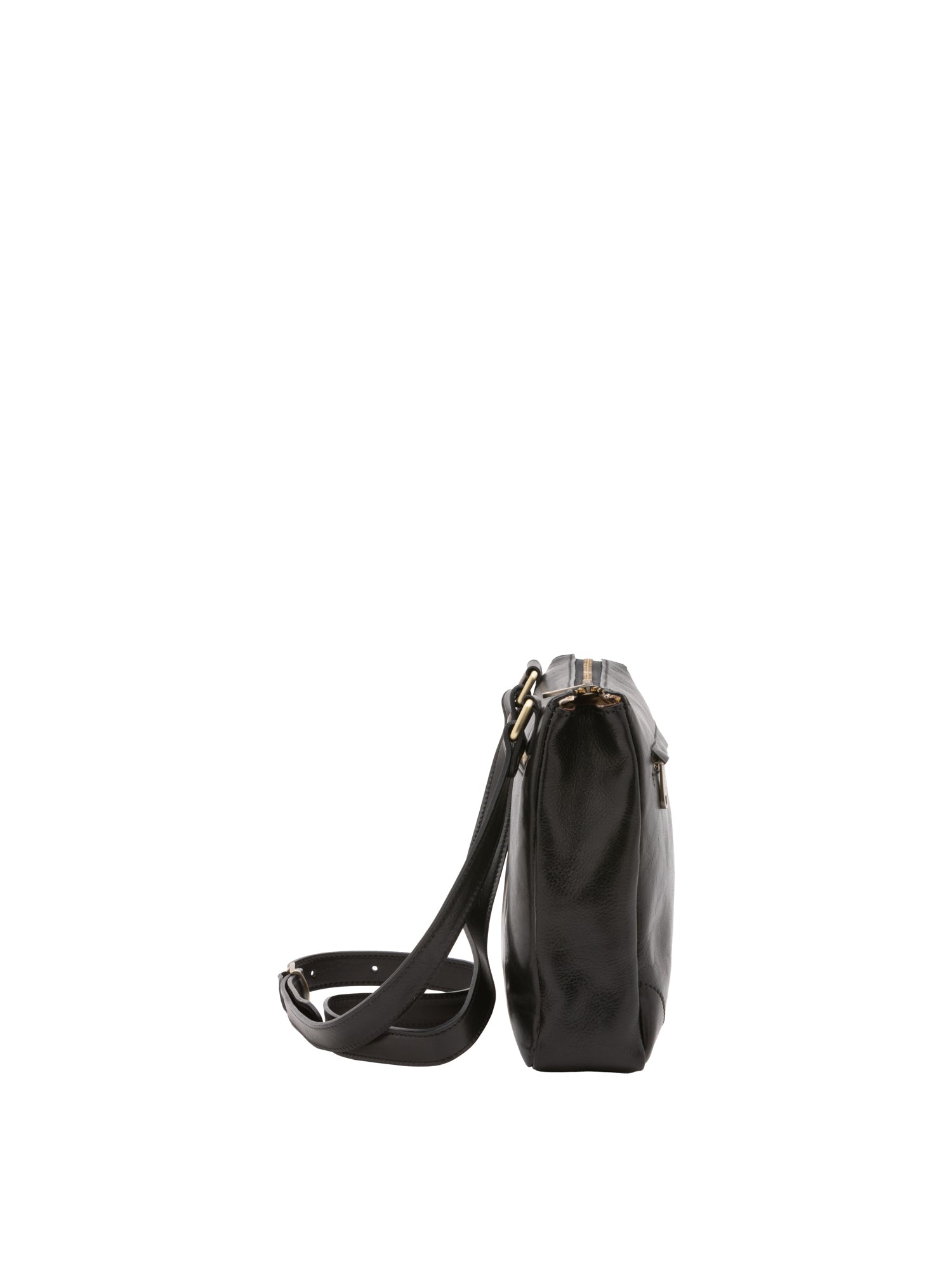 Borsa a tracolla uomo in vera pelle 100% pelle 5582-Nero I Fratelli