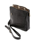 Borsa a tracolla uomo in vera pelle 100% pelle 5582-Nero I Fratelli