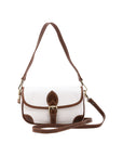 Borsa a tracolla da donna Vera pelle 5587-Bianco I Fratelli