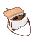 Borsa a tracolla da donna Vera pelle 5587-Bianco I Fratelli