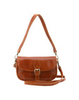 Borsa a tracolla da donna Vera pelle 5587-Cognac I Fratelli