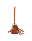 Borsa a tracolla da donna Vera pelle 5587-Cognac I Fratelli