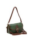 Borsa a tracolla da donna Vera pelle 5587-Verde I Fratelli