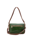 Borsa a tracolla da donna Vera pelle 5587-Verde I Fratelli