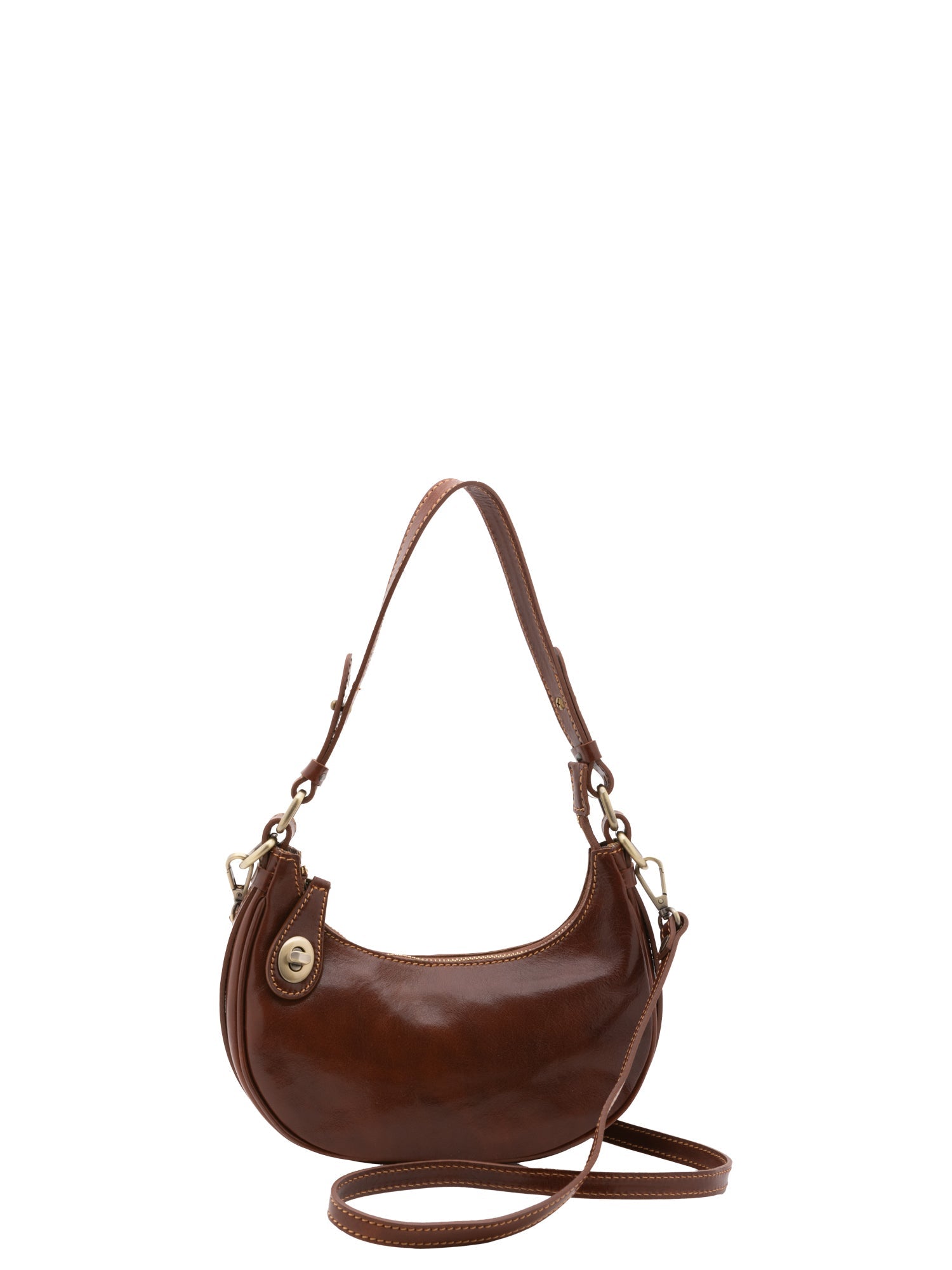 Borsa a spalla da donna Vera pelle 5589-Marrone I Fratelli