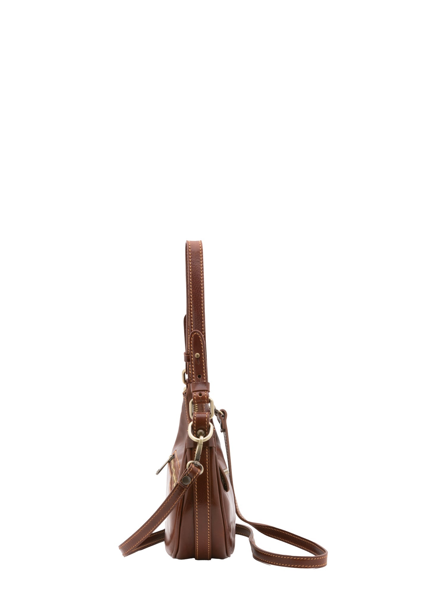 Borsa a spalla da donna Vera pelle 5589-Marrone I Fratelli
