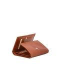 Portafoglio donna in vera pelle Made in Italy 5594-Cognac I Fratelli