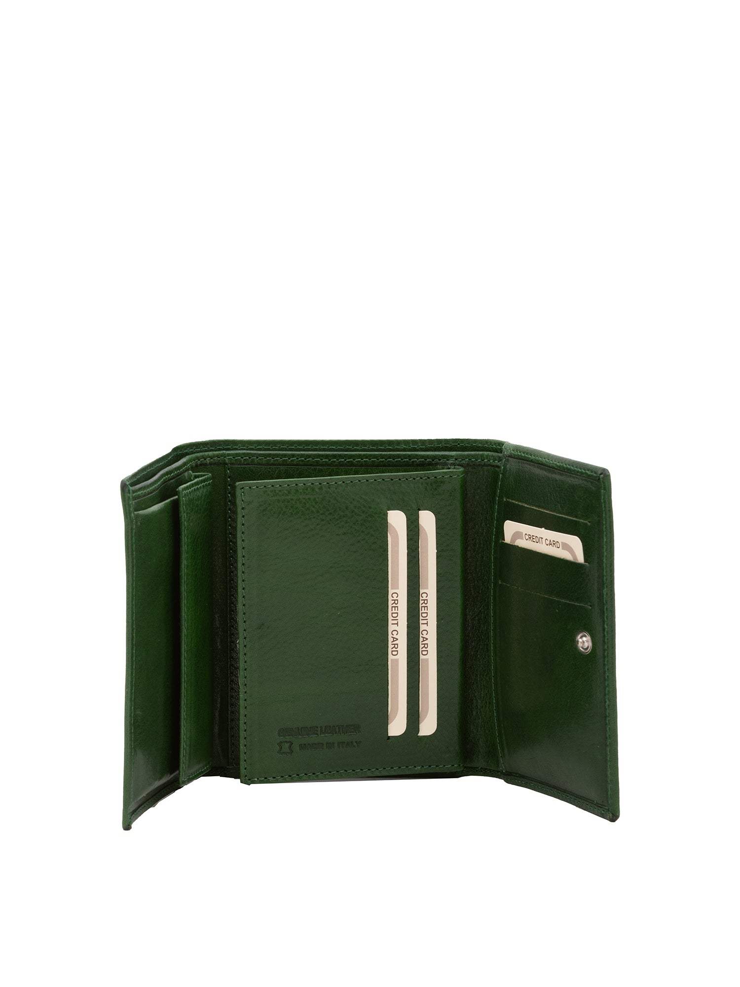 Portafoglio donna in vera pelle Made in Italy 5594-Verde I Fratelli