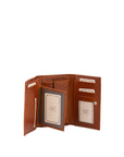 Portafoglio donna in vera pelle Made in Italy 5595-Cognac I Fratelli