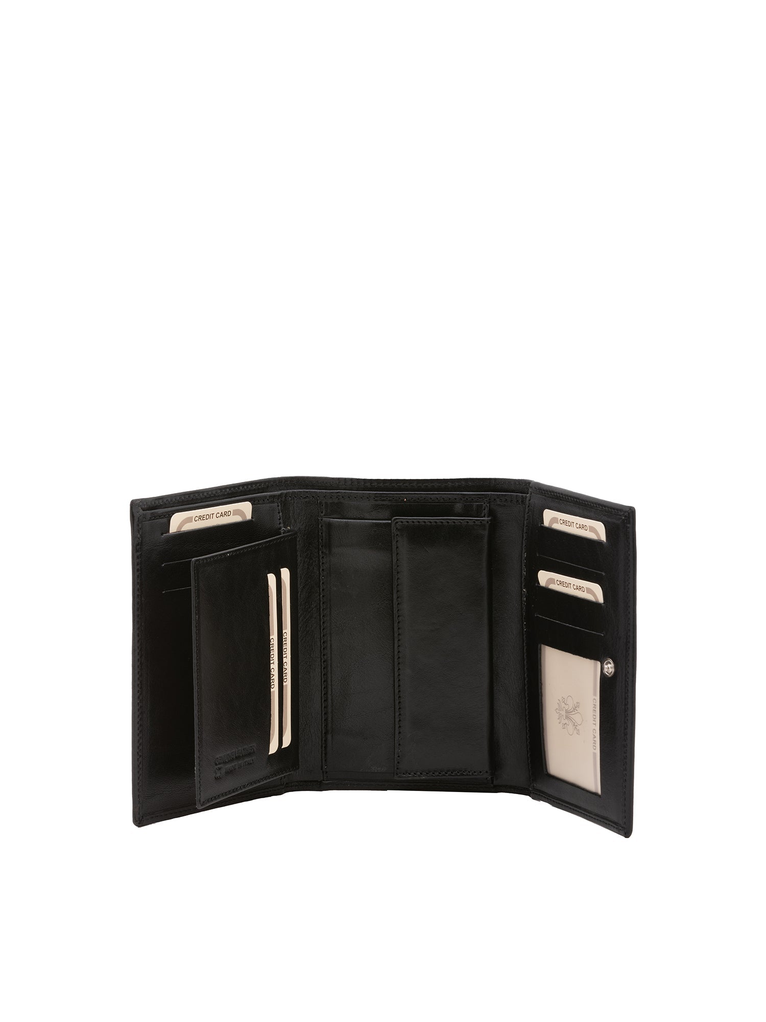 Portafoglio donna in vera pelle Made in Italy 5595-Nero I Fratelli