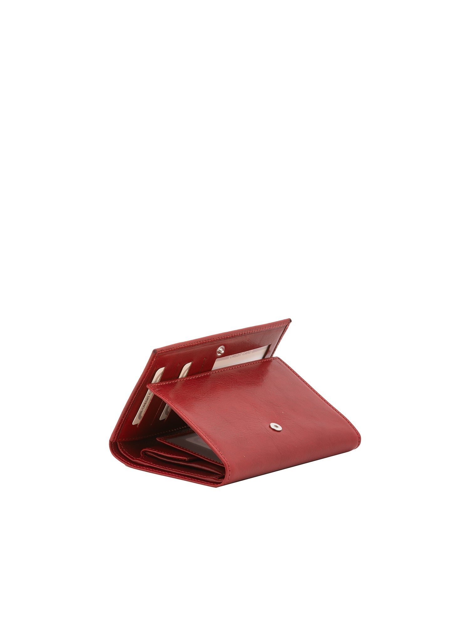 Portafoglio donna in vera pelle Made in Italy 5595-Rosso I Fratelli