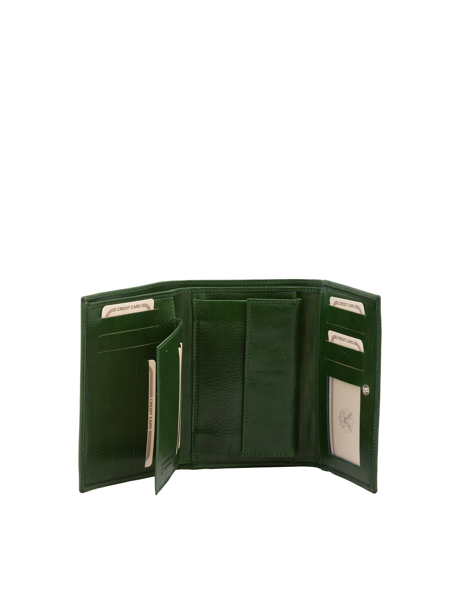 Portafoglio donna in vera pelle Made in Italy 5595-Verde I Fratelli