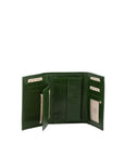 Portafoglio donna in vera pelle Made in Italy 5595-Verde I Fratelli