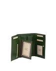 Portafoglio donna in vera pelle Made in Italy 5595-Verde I Fratelli