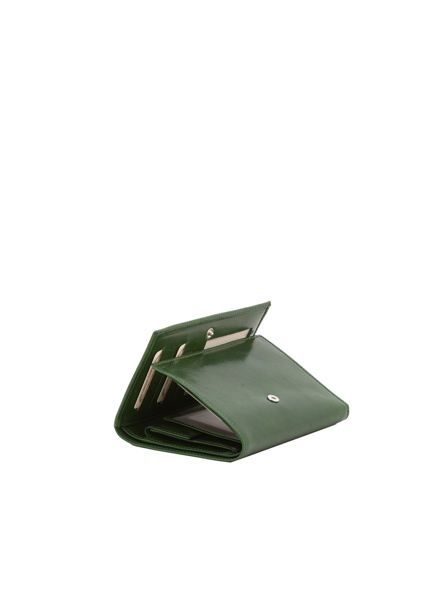 Portafoglio donna in vera pelle Made in Italy 5595-Verde I Fratelli